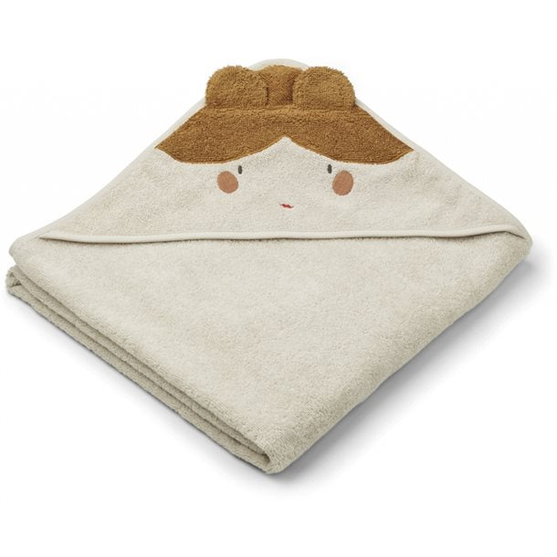 Liewood - Augusta Hooded Towel Panda, liewood håndklæde, babyhåndklæde, baby, frotte håndklæde, hættehåndklæde, bad,Liewood - Albert hættehåndklæde Kanin grå, dusty mint, Rose kanin