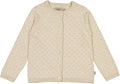 Wheat - Strikket Cardigan Maja // Cloud Melange, cardigan pige, strikket cardigan pige, økologisk bomuld barn, cardigan økologisk pige, barn økologi tøj, Beige Cardigang