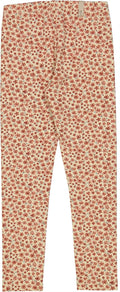 Wheat - Jersey Leggings // Beige flowers, leggings, bukser, pigeleggings, baby, babyleggings, barselsgave, gave, Blomstret leggings, røde leggings