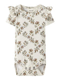 Lil' Atelier - BABY | Gaya SS Slim Body - Turtledove, body pige, blomstret body