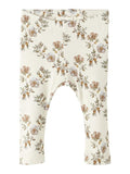 Lil' Atelier - BABY - Gaya Slim Leggings - Turtledove, leggings, pige leggings, blomsterleggings, leggings med mønster