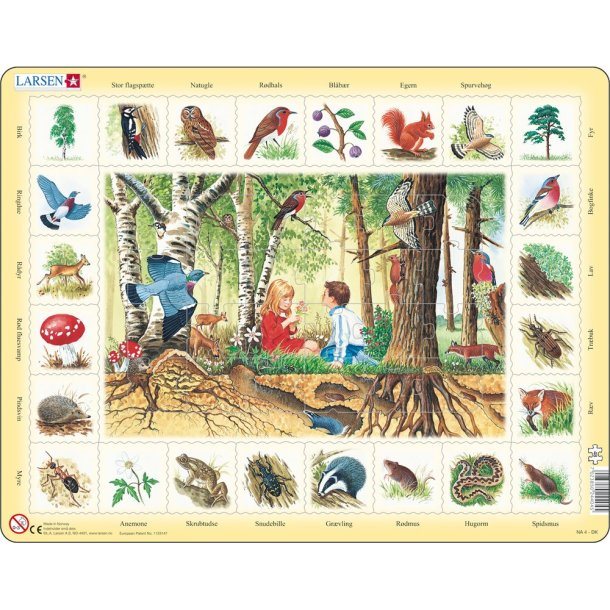 Larsens puslespil maxi // skovens dyr, puzzle, puslespil, larsen puslespil, skovens dyr, puslespil skov