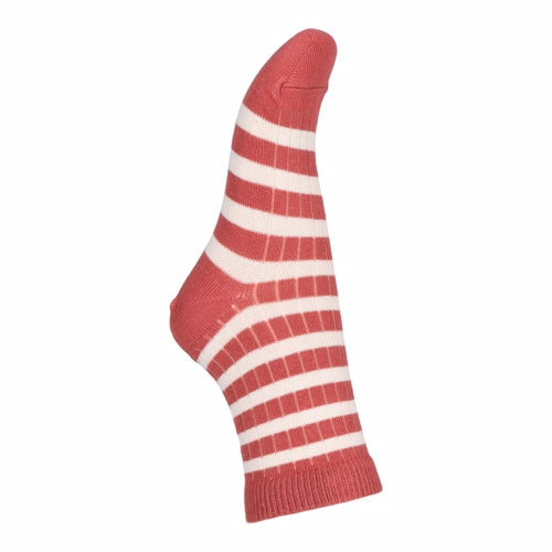 Strømper, stribede strømper, MP Danmark, Sokker, bomuldsstrømper, røde strømper, røde stribede strømper