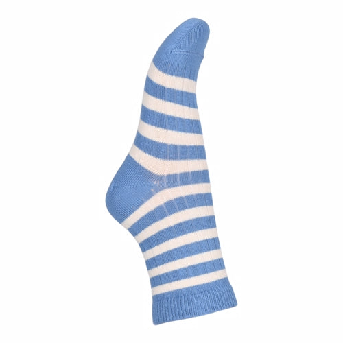 Strømper, stribede strømper, MP Danmark, Sokker, bomuldsstrømper, blå strømper, blå stribede strømper