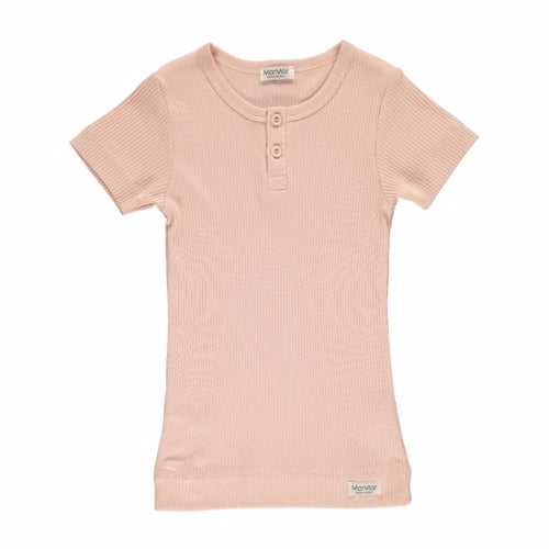MarMar Plain Tee SS, Modal, Golden201-100-26-0209, t-shirt, tee, bluse, modalbluse, drengebluse, drenget-shirt, pige t-shirt, Rose Moon