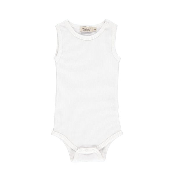 marmar, modal, marmarbody, body, rib, rip, rip body, basic body, bodystocking, body uden ærmer, undertrøje, sleveless, Gentle White