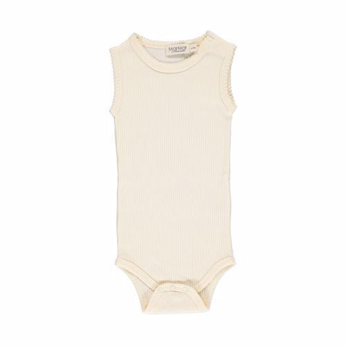marmar, modal, marmarbody, body, rib, rip, rip body, basic body, bodystocking, body uden ærmer, undertrøje, sleveless, off white, råhvid,