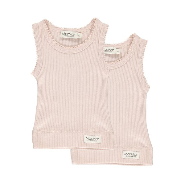 MarMar Plain Tee SS, Modal, t-shirt, tee, bluse, modalbluse, drengebluse, drenget-shirt, pige t-shirt,MarMar - Baby Sleeveless 2-pack - Rose
