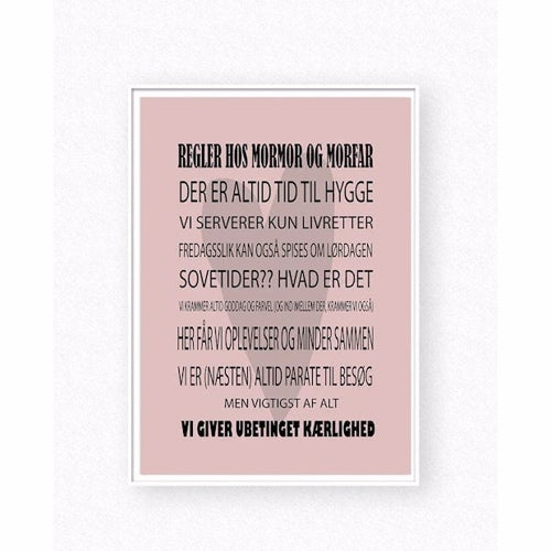 børne plakater, pige plakat, romantiske plakater, børne billeder, mit dejlige hjem, regnbue plakat, regler hos , regler hos mormor og morfar