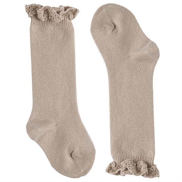 Condor knæstrømpe med fransk blonde kant, 24092