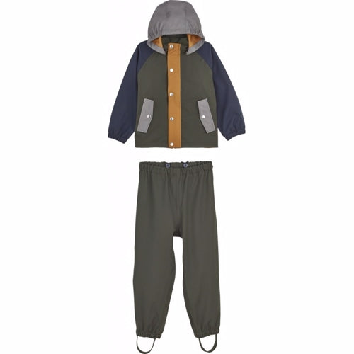 Liewood - Parker rainwear // Hunter Green Multi Mix