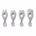 Liewood Liva silicone spoon dumpo grey - 4 pack