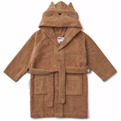 badekåbe, morgen kåbe, frotte kåbe, bathrobe, lily bathrobe, badekåbe bluewave, Liewood - Badekåbe lily Dino fauna green