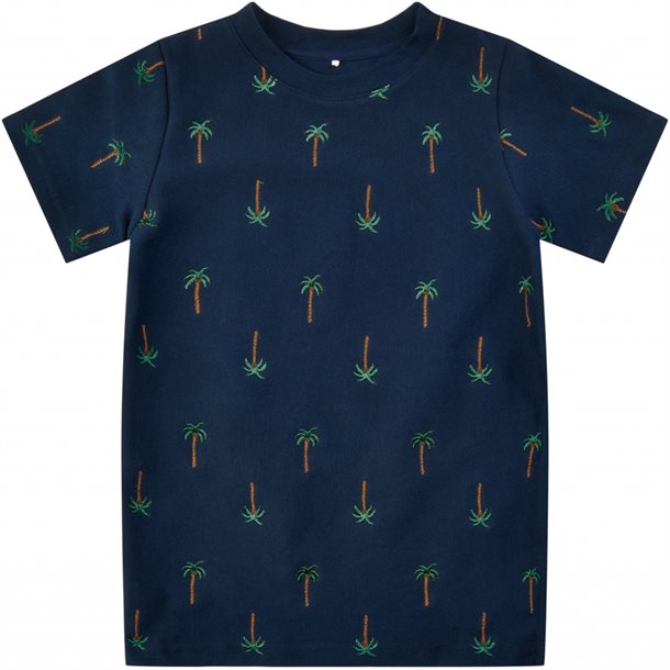 The New - CUGO S_S T-shirt // NAVY BLAZER, The new t-shirt, kortærmet t-shirt, t-shirt fra the new, t-shirt med print, t-shirt til drenge, blå t-shirt, drenge t-shirt.