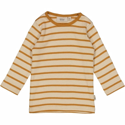 Wheat - T-shirt Striped LS // Almond