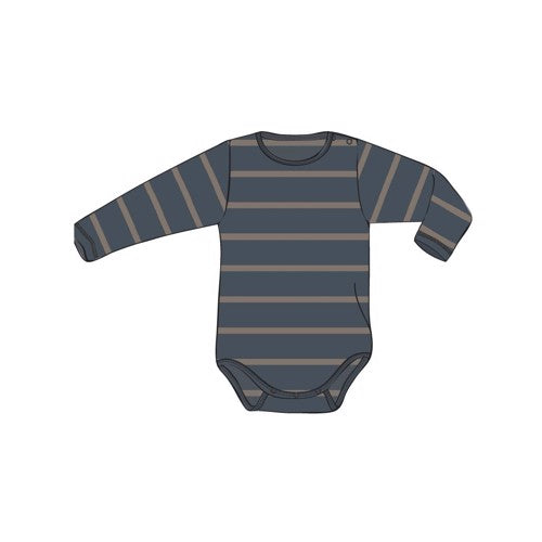 Wheat - body plain // dark petroleum, body, bodystocking, sparkedragt, babytøj, dreng, nyfødt