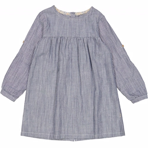 Wheat - dress anine // cool blue stripe, kjole, pigekjole, dress, blomster, blomsterprint, wheatkjole, klassisk kjole, klassisk, striber, sejler, sejlerstriber, maritimt