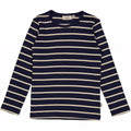 wheat - t-shirt wagner ss // cool blue, t-shirt, wagner, bluse, kortærmet, striber, drenge