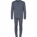The New - Ryper Nightset // Navy Blazer, t-shirt, bluse, kortærmet, drengebluse, drenge, print, motiv, space, galaxe, rummet, blå, mørkeblå, sweat, sweatshirt, bluse, langærmet, skjorte, langærmet skjorte, nattøj, natsæt, pyjamas, striber