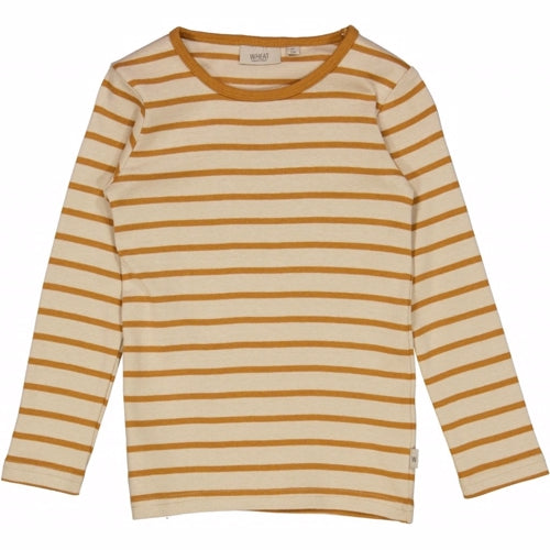 Wheat - T-shirt Striped LS // Almond