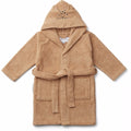 badekåbe, morgen kåbe, frotte kåbe, bathrobe, lily bathrobe, badekåbe bluewave, Liewood - Badekåbe lily Dino fauna green