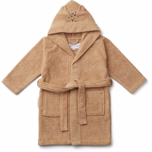 badekåbe, morgen kåbe, frotte kåbe, bathrobe, lily bathrobe, badekåbe bluewave, Liewood - Badekåbe lily Dino fauna green