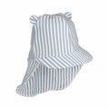 Liewood Eric sun hat sea blue, sommerhat solhat, børne hat, babyhat, Liewood Senia Sun hat Mustard/hvid