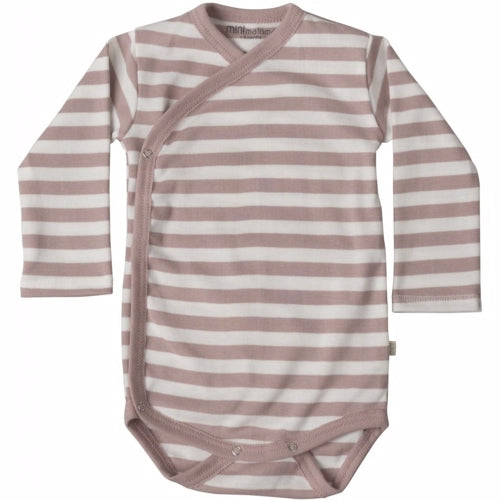 Minimalisma Cotton - Morris, Dusty Rose white stripe