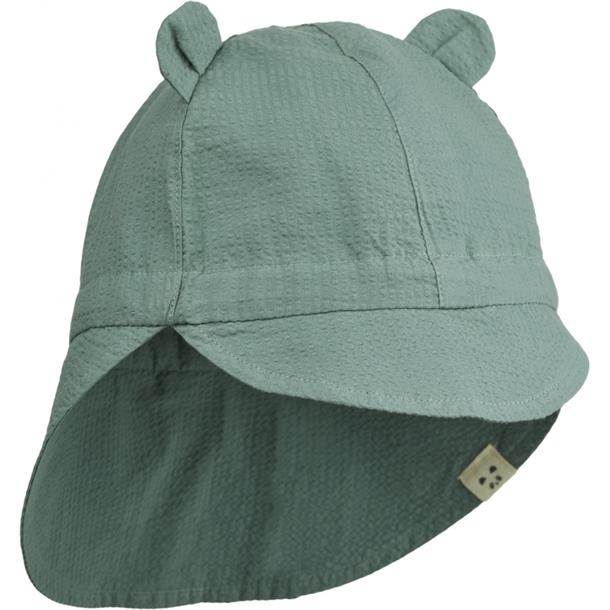 Liewood Buddy sun hat sea blue, sommerhat solhat, børne hat, babyhat, Liewood - Cosmo solhat med ører vendbar //Tuscany rose