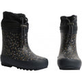 Wheat - Thermo Rubber Boots // Greyblue Flowers, termostøvler, gummistøvler, støvler, vinterstøvler,