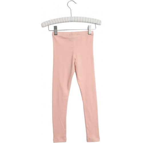 Wheat - Rib Leggings // Rose Powder, basis, ensfarvet, bluse, t-shirt, langærmet, wheat, pige, pigebluse, leggings, unisex, leggings, bukser