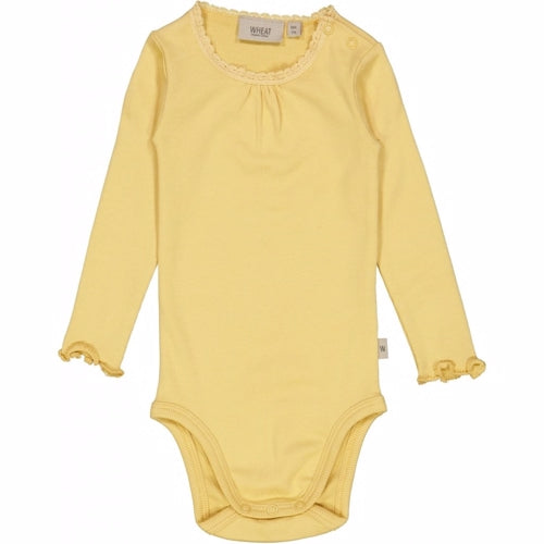 Wheat - body rib lace // ivory, body, bodystocking, sparkedragt, babytøj, dreng, nyfødt, pige, babytøj