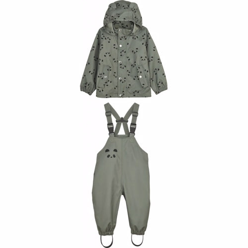Liewood - Dakota Rainwear // Panda Faune Green
