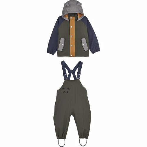 Liewood - Dakota Rainwear // Hunter Green Multi Mix