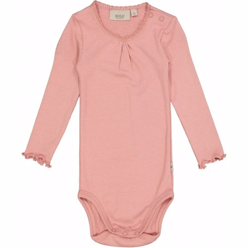 Wheat - body rib lace // rosie, body, bodystocking, sparkedragt, babytøj, dreng, nyfødt, pige, babytøj