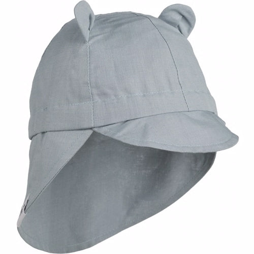 Liewood Eric sun hat sea blue, sommerhat solhat, børne hat, babyhat