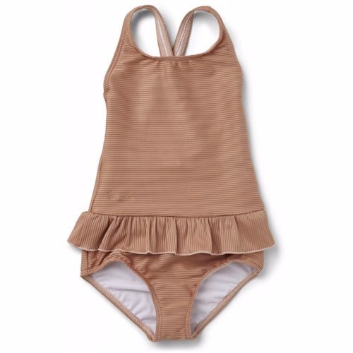 Liewood Sille Swim Jumpsuit Mustard/white feathers, badetøj, badedragt, bade, swim, swimsuit, pigebadetøj, lyserød, blå, lifesaver, drenge badetøj, dreng, Liewood Max Swim Jumpsuit Mustard/white
