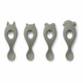 Liewood Liva silicone spoon dumpo grey - 4 pack
