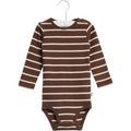Wheat - body plain // brown, body, bodystocking, sparkedragt, babytøj, dreng, nyfødt