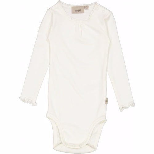 Wheat - body rib lace // ivory, body, bodystocking, sparkedragt, babytøj, dreng, nyfødt, pige, babytøj