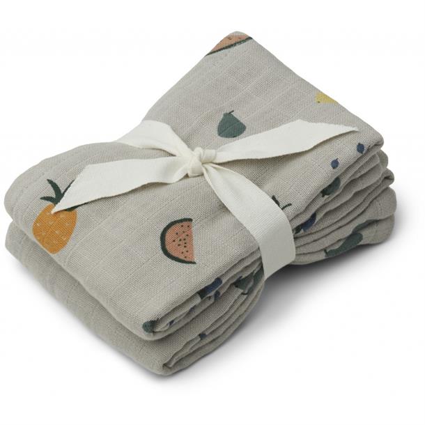 Liewood Hannah bleer Dino Mix 2 pak, LW12695-6917, baby bleer, Liewood Lewis Bubbly Sandy Mix 2 pak