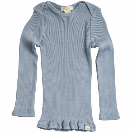 Minimalisma - Belfast // Clear Blue, minimalisma, silke, bomuld, bluse, langærmet bluse, unisex