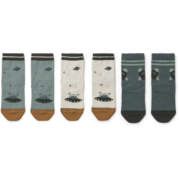 Liewood Silas bomulds strømper Arctic Mix 4 stk