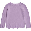 The new, sweater, trøje, striktrøje, sweatshirt, pige, lilla, strik, nolly knit pullover.