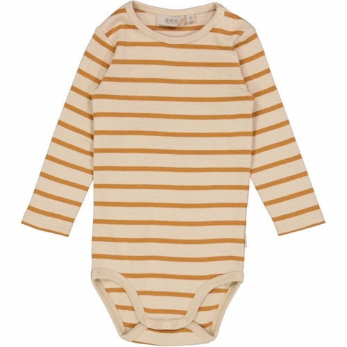 Wheat - body plain // almond, body, bodystocking, sparkedragt, babytøj, dreng, nyfødt