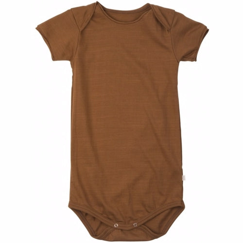 Minimalisma Cotton - Noma, Amber, body, basisbody, babybody, capsule wardrobe baby, brun, amber, kortærmet body, korte ærmer