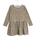 Wheat - Dress Astrid // Green flowers, basis, ensfarvet, bluse, t-shirt, langærmet, wheat, pige, pigebluse, , dress, kjole