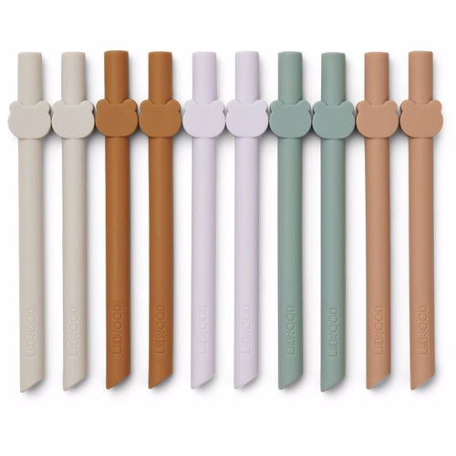 Liewood zoa straw/sugerør Rosa multi mix 8 stk.