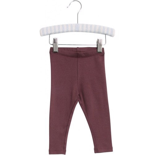 Wheat - rib leggings// powder plum, basis, ensfarvet, bluse, t-shirt, langærmet, wheat, pige, pigebluse, , dress, kjole, leggings, bukser, baby