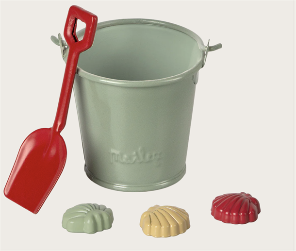 Strandsæt - Skovl, spand og skaller